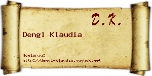 Dengl Klaudia névjegykártya